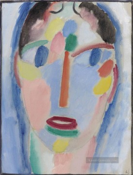Expressionismus Werke - Mystischer Kopf in blau Alexej von Jawlensky Expressionismus